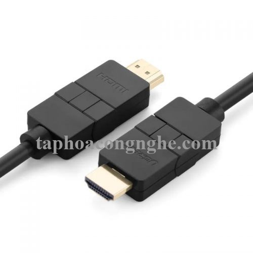 Ugreen 10127 3M màu đen Cáp tín hiệu HDMI đầu xoay 180 độ cao cấp HD105 30010127